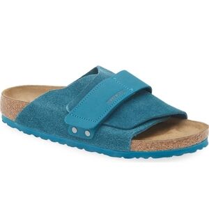 Birkenstock Blue Suede Flats